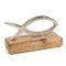 Logbuch-Verlag Christlicher Fisch Figur aus Metall & Holz Kommunion Maritime Deko Geschenk 13 cm BEW