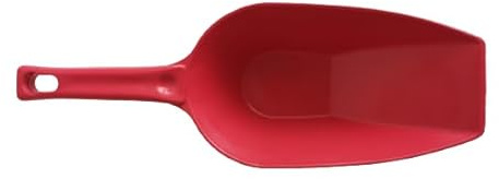 Pala de mano, pala para harina, pala para especias, plana, detectable (250 g, rojo)