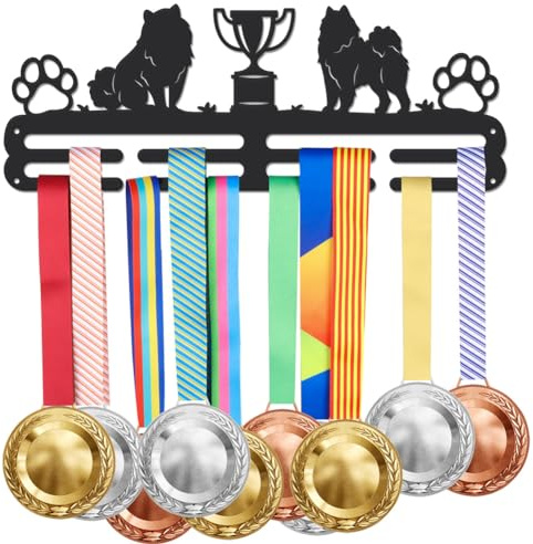 SUPERDANT Medaillenhalter Für Hundeausstellungen Trophäenform Präsentationsaufhänger Für Hundeliebhaber Robustes Stahlmetall Mit An Der Wand Montierten Haken Medaillenständer Zur Präsentation