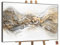 YS-Art Luxus Abstrakt Acryl Gemälde auf Leinwand Anmut handgemalt Wandbilder Wohnzimmer modern Wohndekor Praxis Lobby Gold Weiß Bild echtes Kunstwerk 140x100 cm