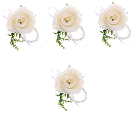 Abaodam 4 Stücke Corsage Armband Band Hochzeit Braut Zubehör Künstliche Armband Für Brautjungfer Hochzeit Partei Liefert