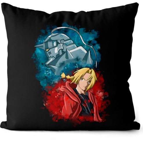 style3 Elric Brothers Kissen mit Füllung 40cm Baumwolle Fullmetal Japan Anime Cosplay Roy Brotherhood