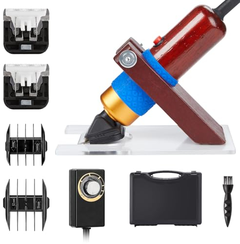 BESGEER Rug Tufting Trimmer mit Scherungsanleitung, Teppichtrimmer für das Tuften von Teppichen mit 2 Klingen, Teppichschnitzer mit geringem Geräuschpegel, Teppichrasierer zum Tuften und Reinigen