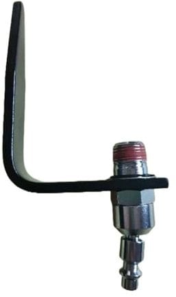 Zeluga 22-414 Heavy Duty Aluminium Pneumatic L-Shaped Rafter Hook for Nail Guns with 1/4in. Industrial Body and 3/8in. Male NPT Swivel Fitting