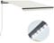 Bulliing Gelenkarmmarkise mit LED 300x250 cm Balkon Sonnenschutz Balkon Klemmmarkise Markisenbeleuchtung Gartenmarkise Creme