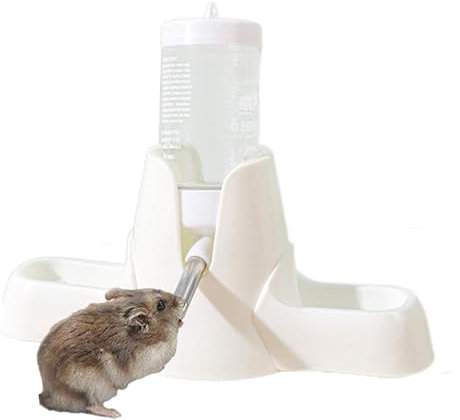 Bol à boire pour hamster, bouteille d'eau de Guinée | Bols d'alimentation et d'eau pour hamsters | Distributeur d'eau pour gerbilles, fontaine d'alimentation et bouteille d'eau, support de bouteille d