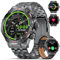 Smartwatch Herren mit Telefonfunktion,1.43'' AMOLED Touchscreen,400mAh Outdoor Sportuhr,120 Sportmodi Smartwatch mit Herzfrequenzmonitor/Schlafmonitor/SpO2 5ATM Wasserdicht für Android/iOS Schwarz