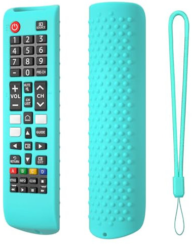 Fiorky Coque de Protection en Silicone pour télécommande Sam-Sung Smart TV BN59-01315A 01315B, Coque antidérapante, résistante aux Chocs, Housse de Protection avec Cordon, Lavable