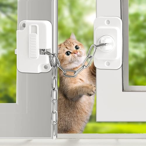 [Upgrade] BECOMTO Fenstersicherung, Kindersicherungen für UPVC, Fenstersicherheitsschlösser für Kinder, Haustiere, selbstklebend, verstellbares Fenster-Sicherheitsschloss ohne Bohren für Metall, Holz,