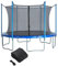 Generisch Ersatz-Trampolinnetz, Trampolin-Sicherheitsnetz mit Verstellbaren Riemen und Reißverschlüssen, 6/8/10/12/14/15 Fuß Sicherheitsnetz für Runde Trampoline Mit 6 Stangen(6ft)