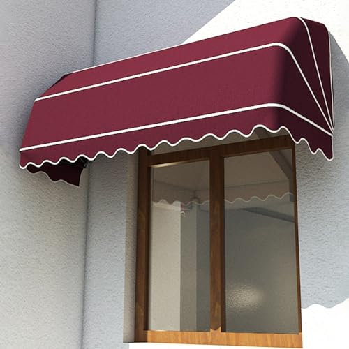 Tenda parasole francese telescopica manuale impermeabile per esterni, impermeabile, per patio, balcone, cortile, tenda pieghevole per porte e finestre, con colori personalizzati (lunghezza 195 cm x