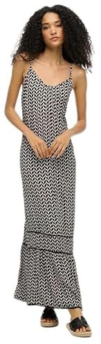 Superdry Damen Cami Maxikleid Ronnie Geo 34