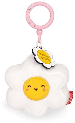 LEGAMI - Porte-clés Super Soft! Thème Daisy, Porte-clés en Peluche, Pendentif avec Message gravé et Mousqueton en Zinc, 7x11 cm