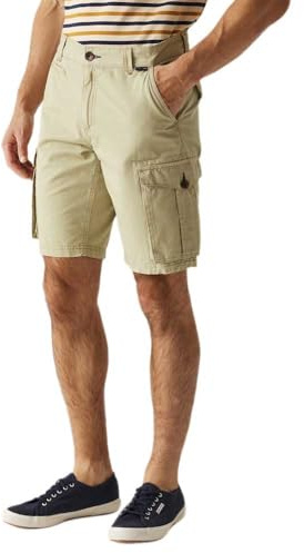 Regatta Herren Shorebay Shorts II Baumwolle Cargos, White Pepper, 36 W