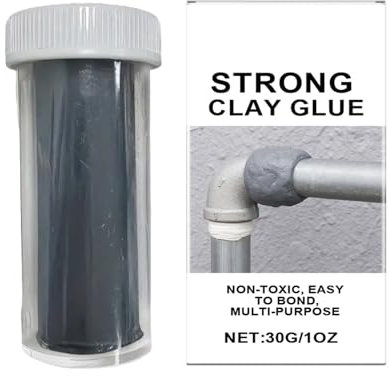 JIEBWCHA Colla – 30 g di massa argilla impermeabile, resistente al calore, impermeabile, con forte tenuta, per giunti di tubi, fori da parete, metallo e ceramica