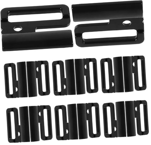 CLISPEED 10 Paia fibbia del costume da bagno chiusura di chiusura del costume da bagno Compatto quotidiano donna Accessorio femminile piccole fibbie ganci per reggiseni plastica Nero
