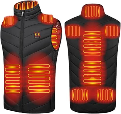 Toastiv Beheizbare Weste Heizweste Damen mit 18400 mAh Powerbank | 7,4 V Akku, 8 Heizzonen, Dual-Control, Elektrische Wärmeweste Leichte beheizte weste für Winter, Outdoor, Arbeit & Freizeit
