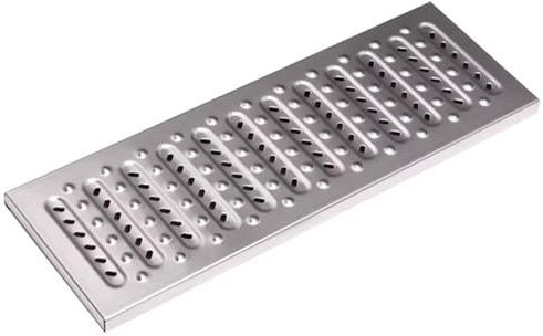 Gitterrost aus Edelstahl 304, Lichtschachtabdeckung 2 Tonnen Tragkraft, für Küche, Bad, Garage und Außenbereich(20cm/8in)