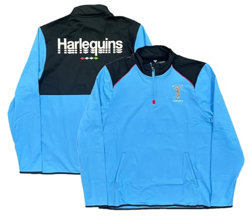Castore Harlequins Rugby 1/4 Zip Top Men's Midlayer Training Blue Top