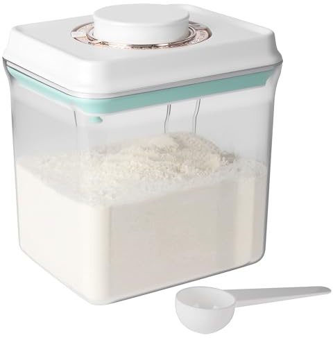 1800 ml Milchpulver Behälter, Milchpulver Box für Babynahrung Aufbewahrung | BPA-frei mit Dichtungsring, Datumsanzeige, Messbecher und Schaber für trockene Babynahrung, Kaffee, Mehl und Müsli
