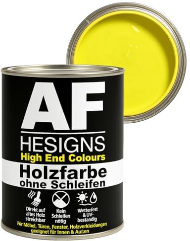 Alex Flittner Designs Möbelfarbe ohne Schleifen Neon Sun 750 ml | Kein Schleifen nötig - Direkte Anwendung auf alten Anstrichen, Holz, MDF oder lackierten Oberflächen - spart Zeit & Arbeit.