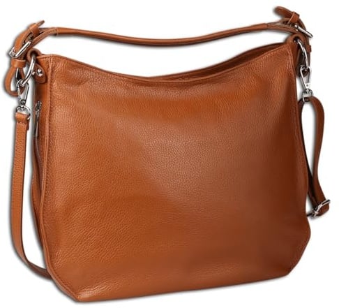 Toscanto Tasche tan, mittelbraun Schultertasche groß 38x31cmx12cm OTT187SC5