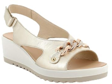 ENVAL SOFT 1282833 Damen-Sandale mit Keilabsatz, beige, 38 EU