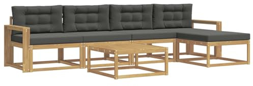 vidaXL Outdoor-Sofagarnitur, Patio-Lounge-Set, modernes Outdoor-Sofa, wetterfestes Gartenmöbel, Akazienholz