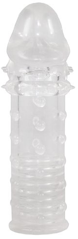 You2Toys Fun Extension Clear Penishülle - softe Penismanschette für ihn, transparenter Penis Sleeve mit Reizrillen, Penishülle für Anfänger und Profis