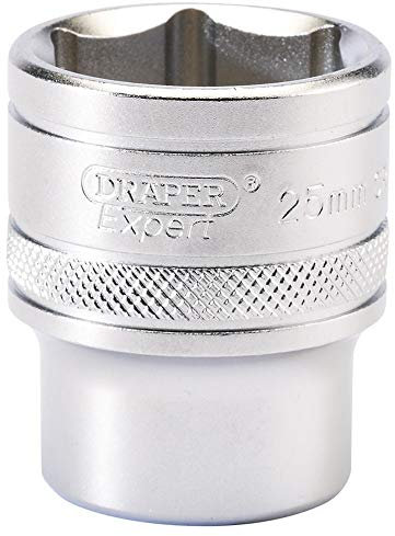 Draper 16616 1/2 Square Drive 6 Point Socket, 25mm Size