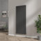 NRG 1800x680 Vertical Column Designer Radiator Black Double Flat Panel