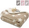 LeerKing Hundedecke flauschig Katzendecke waschbar Doppelte Fleecedecke Kuscheldecke für Sofa Hundebett und Auto Braun 100 * 150cm