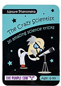 The Purple Cow PC368 Crazy Scientist Nature Phenomena Science Activity Card Set, Multiple
