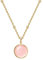 Glanzstücke Damen-Kette Sterling Silber gelbgold mit Anhänger Rosen-quarz rosa Länge - Edelsteinkette für Frauen Heilsteine Rosen-Quartz