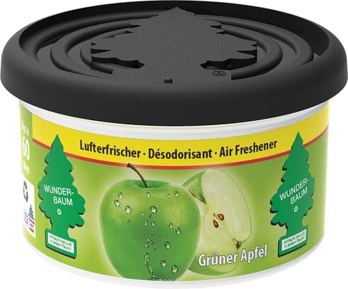 WUNDER-BAUM Boîte de Parfum I Parfum Longue durée dans la Voiture ou à la Maison I Pomme Verte I 1 pièce