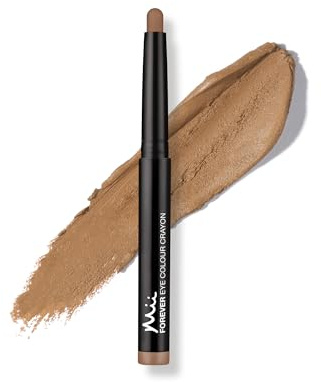 Mii Cosmetics Forever Eye Colour Crayon | Long-Lasting Cream Eyeshadow Stick | Highly Pigmented & Crease-Resistant | Multipurpose to Shape, Define, & Line Eyes | Matte Warm Sepia | Burnt Copper