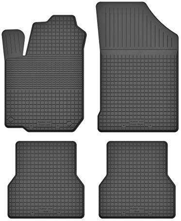 Gummimatten Fußmatten 1.5 cm Rand kompatibel mit Citroen C2 C3 I Bj.2002-2009 ideal angepasst 4 -Teile EIN Set
