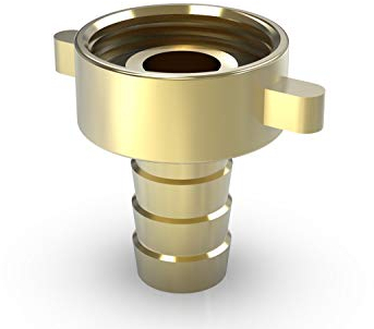 ABA Beul 55100.010.2 Schlauchverschraubung flachdichtend mit Flügelmutter G 1 1/4 für Schlauch 1 x 25 mit EPDM-Dichtung, Messing