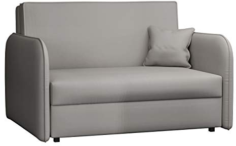 Mirjan24 Sofa Viva Loft II mit Schlaffunktion, Couch 2 Sitzer Polstersofa mit Bettkasten inkl. Kissen, Sofagarnitur, Schlafsofa, Bettsofa, Wohnlandschaft, Farbauswahl (Mono 244)