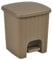 URBNLIVING 5 Litre Plastic Bathroom Bin Toilet Garbage Waste Rubbish Can - Pedal Operated - Removable Insert (Taupe)