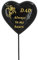 Special Dad Black & Gold Lily Flower Memorial Tribute Stick Graveside Plaque