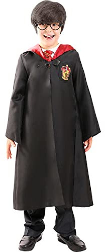 Funidelia | Costume Harry Potter Grifondoro per bambina e bambino Hogwarts, Maghi, Films & Series - Costume per bambini e accessori per Feste, Carnevale e Halloween - Taglia 7-9 anni - Nero