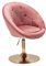 FineBuy Poltrona Velluto Rosa 67x80x62 cm Disegno Sedia Girevole Imbottita | Sedia Club Chesterfield Sedia Salotto | Poltrona Bar Sedia Visitatore