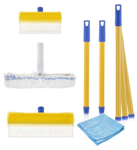Aquablade Y THE ORIGINAL | Silicone Squeegee with Reservoir | Window Cleaning Kit | Professional Quality | HS Code 9603909900 Customs Authorisation REX No. ITREXIT04942720287