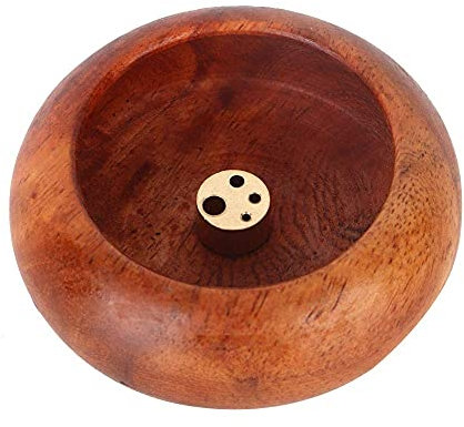 Porte-encens, Porte Encens en Bois, avec Attrape-Cendres Support Bâton, Bruleur d'encens en Bâton Support encens en Bois pour Maison Bureau Salle de Yoga, 6cm