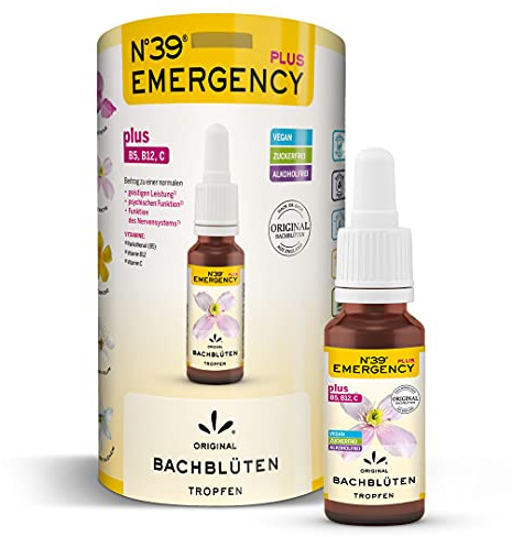 Original Bachblüten N°39 Emergency Plus Tropfen von Lemon Pharma; Vegan und Alkoholfrei