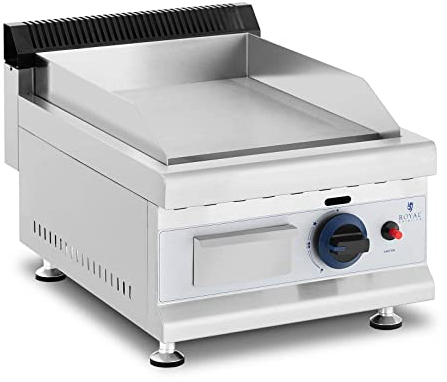 Royal Catering RC-GG35020 Gasgrill 35 x 40 cm glatt 3.100 W Erdgas 0,02 bar Gasgrill Edelstahl Gasbräter
