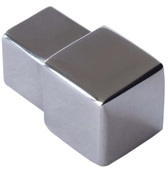 Dalsys Endstück für Fliesenschiene Quadratprofil Edelstahl Poliert 12,5mm, Fliesenprofil