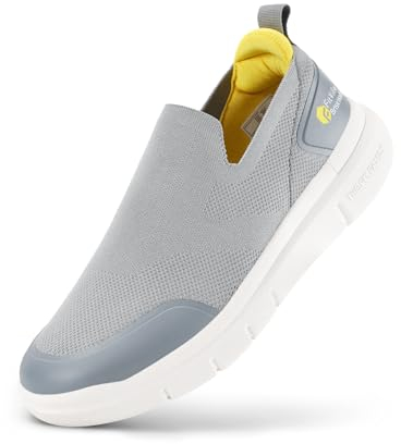 FitVille Scarpe Slip on Uomo Pianta Larga Sneaker Casual Scarpe da Passeggio Comode Scarpe da Running Leggere Pantafole Uomo per Piedi Gonfi 45 EU X-Larga