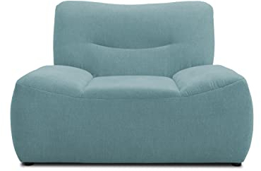 DOMO. collection Sessel Boho, Loveseat, Polstersessel im Boho-Style, Bigsofa Garnitur, 122 x 109 x 81 cm (BxTxH), petrol